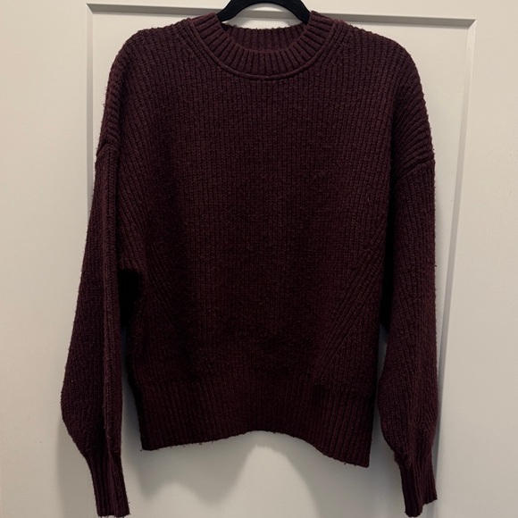 Time and Tru Sweaters - Time and Tru Maroon Knit Sweater. L